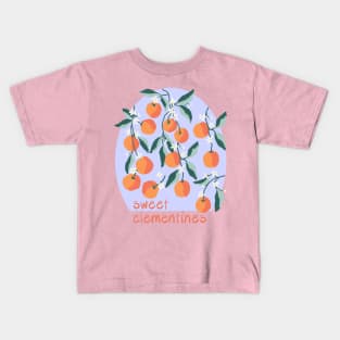 Sweet  Clementines Blue Kids T-Shirt